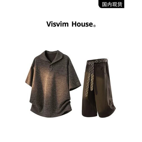 VISVIM休闲轻奢短袖T恤套装男