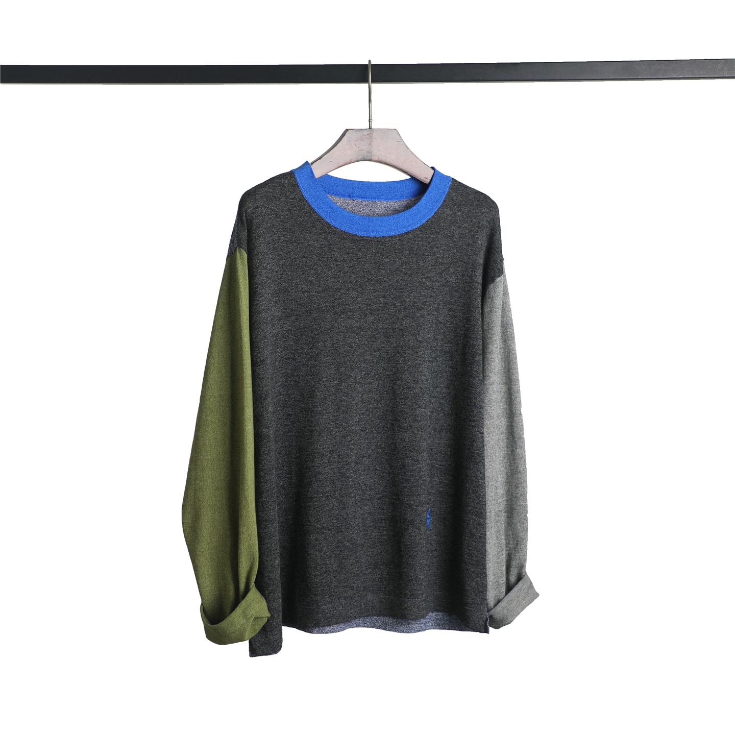 宽松圆领长袖休闲T恤打底衫女