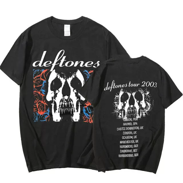 Футболка тура DEFTONES Around the Fur Tour Band Concert Punk Хип Хол