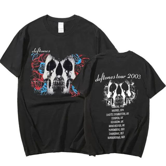 Футболка тура DEFTONES Around the Fur Tour Band Concert Punk Хип Хол