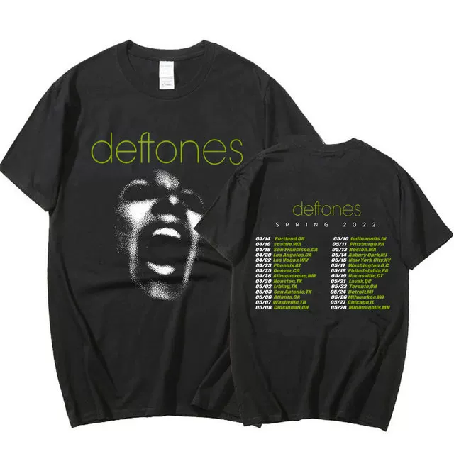 Футболка тура DEFTONES Around the Fur Tour Band Concert Punk Хип Хол
