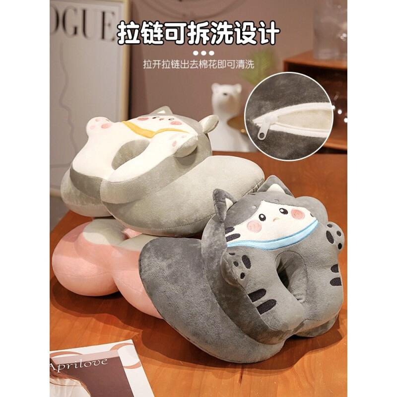 猫咪抱枕午睡枕趴睡枕办公室女生午休睡觉神器小学生枕头趴趴枕