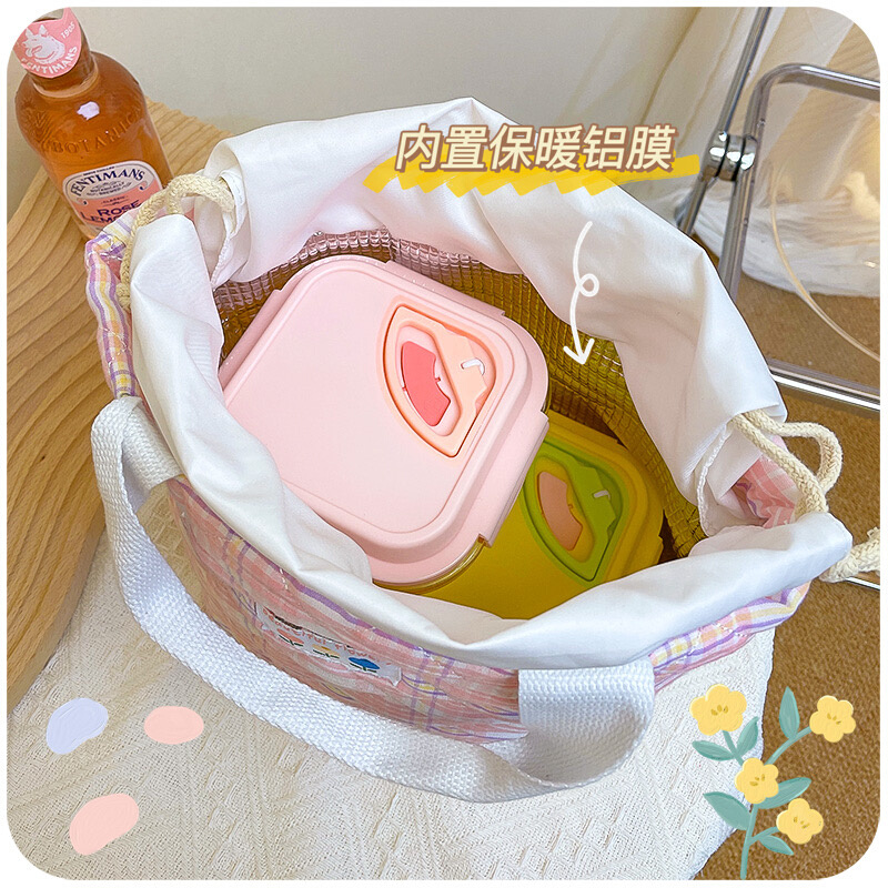 保温饭盒袋小学生手提大容量餐包加厚铝箔女新款上班族饭兜便当i.