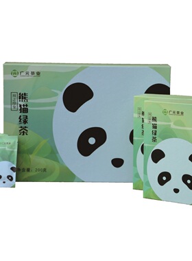 广元茶业2026年广元绿茶高山云雾好茶川之印象熊猫绿茶礼盒200g