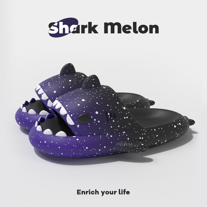 星空渐层鲨鱼拖鞋男士夏季外穿2025新款室内居家用防滑情侣凉拖女,居家布艺,居家凉拖/凉鞋,淘宝优惠券,粉丝福利购,淘宝优惠卷