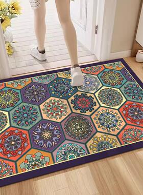 北欧棱形80*100cm入户门垫现代简约轻奢脚垫吸水耐磨地毯厨房地垫