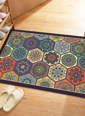 北欧轻奢风50*80cm门垫现代简约卧室厨房浴室吸水耐磨地垫可裁剪