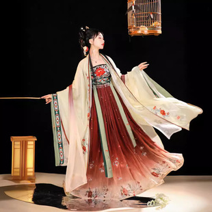 暮挽璃原创唐制汉服女诃子裙复原古风仙气中国风古装柯子裙全套春