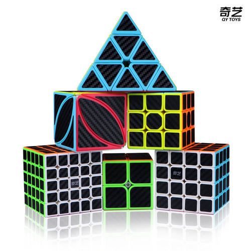 奇艺魔方格碳纤维系列二三四五金字塔斜转枫叶SQ异形魔方