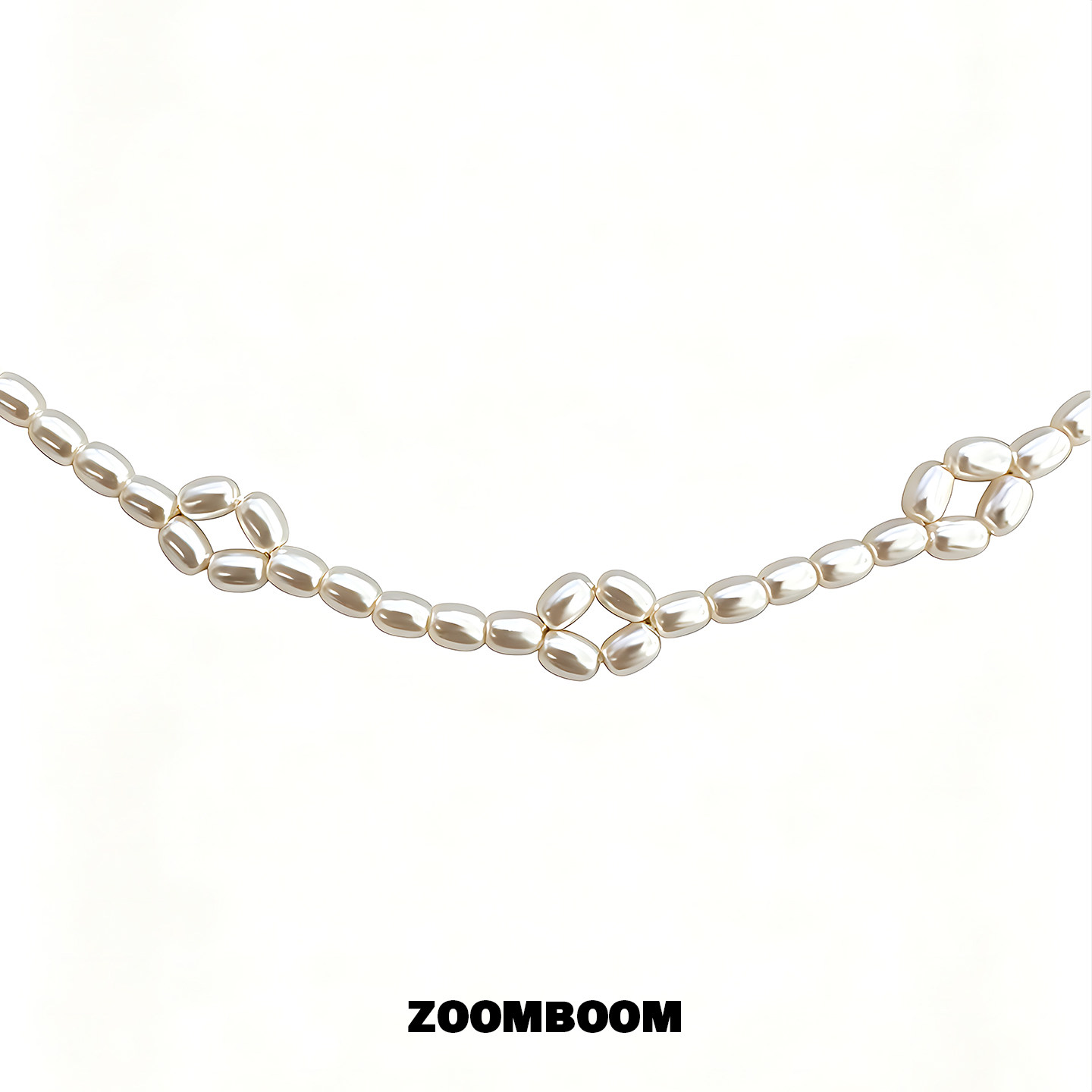ZOOMBOOM 花朵贝珠项链女choker气质百搭日韩风格锁骨链仙女春夏