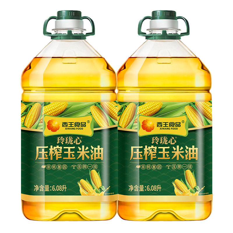 西王玲珑心压榨玉米油6.08L*2非转基因食用油,粮油调味/速食/干货/烘焙,玉米油,淘宝优惠券,粉丝福利购,淘宝优惠卷