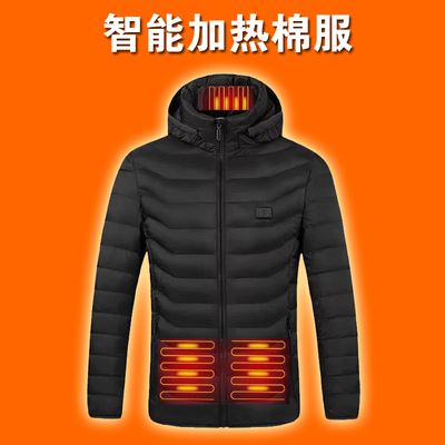 智能发热衣服男女棉衣充电加热羽绒棉服电加热防寒服全身保暖外套