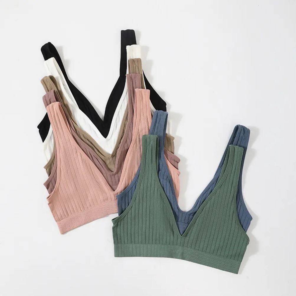 夏季女无痕文胸无胸垫防走光小背心舒适弹力睡眠内衣薄款透气
