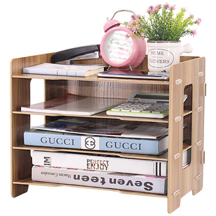 ,盒子收纳书架横放的文件夹桌面柜抽屉式a4纸桌上多层置物办公架