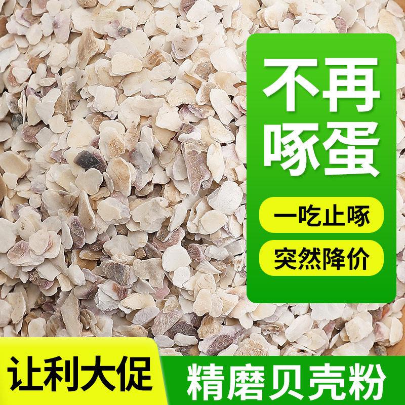 贝壳粉饲料喂鸡鸭鹅鸽子补钙产蛋通用粗细大小包装高钙贝壳粉包邮
