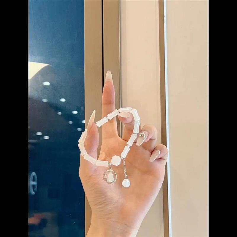 【福禄竹节】血沉宝阳光下变色手链玉节节高手串福牌吊坠串珠手链
