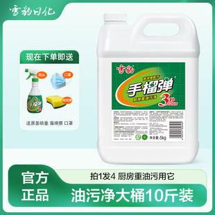 雪豹强力型重油污净手榴蛋清洁剂厨房免拆洗抽油烟机油葫芦10斤装