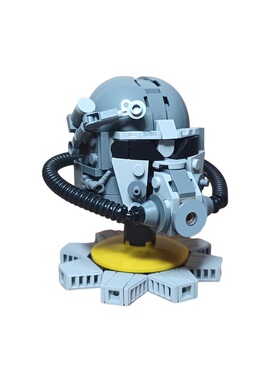 SETbricks积木辐射T-60动力装甲头盔影视造型模型摆件玩具礼物