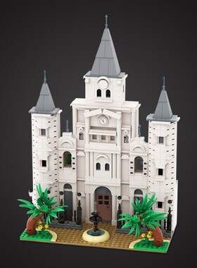 SETbricks  圣路易斯大教堂 积木兼容益智儿童玩具套装拼插礼品