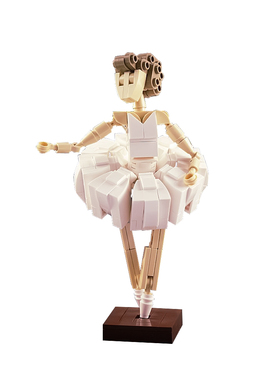 SETbricks芭蕾舞演员小颗粒拼装积木兼容益智儿童玩具套装拼插礼