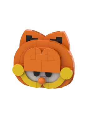 setbricks积木加菲猫铅笔罐摆件组装拼装模型高砖零件MOC玩具