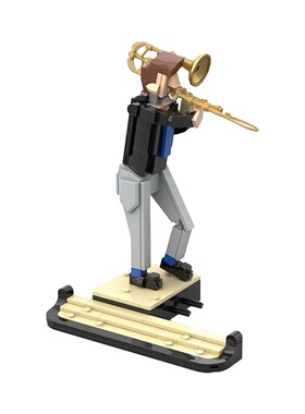 SETbricks长号手-爵士四重奏小颗粒拼装积木兼容益智儿童玩具套装