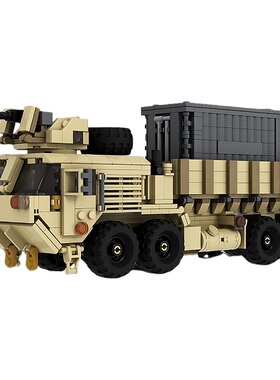 SETbricks积木重型机动性战术卡车汽车战车组装拼装模型儿童男