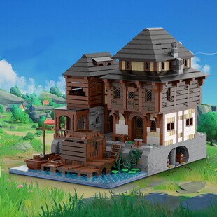 SETbricks  港口酒馆 小颗粒积木兼容益智儿童玩具套装拼插礼品