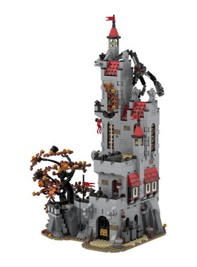 setbricks积木恐怖骑士巴兹尔的庄园组装拼装模型高砖零件MOC玩具
