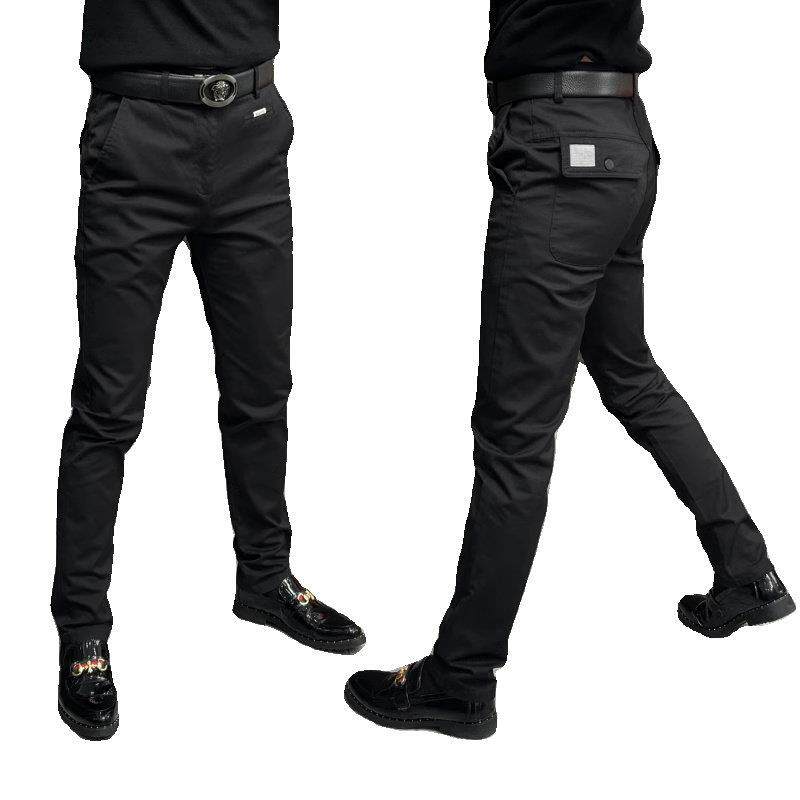 高端男士休闲裤2025新款夏季男裤修身小脚商务西装裤子男款春秋冬