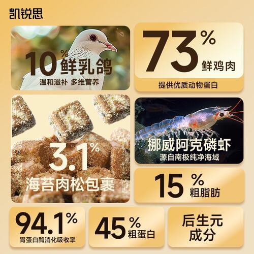 【夏日水礼包】凯锐思乳鸽烘焙猫粮罐头湿粮餐包主食冻干试吃尝鲜