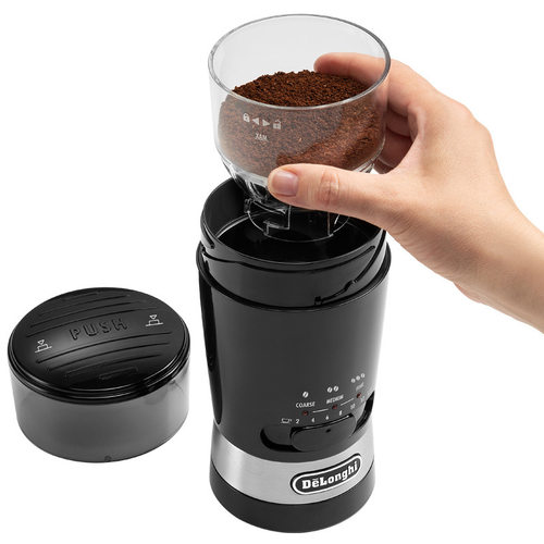 Delonghi/德龙家用电动不锈钢咖啡豆研磨机小型磨豆机KG210