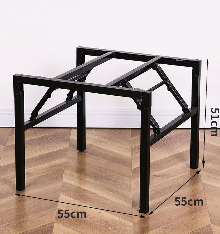 折叠餐桌腿餐桌脚架简约简易桌腿折叠桌腿支架铁架子弹簧架桌子腿