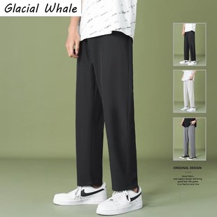 summer trousers men long pants for men black pants loose 男