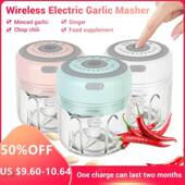 USB Wireless Electric Mini Garlic Masher Grinder Pres