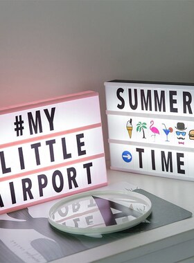 LED creative letter A4 light box Girl room decoration lights