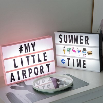 LED creative letter A4 light box Girl room decoration lights