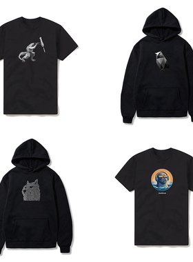 [四大金刚]创意T恤/连帽衫-AskMusk出品-科技/黑色/设计/柔软