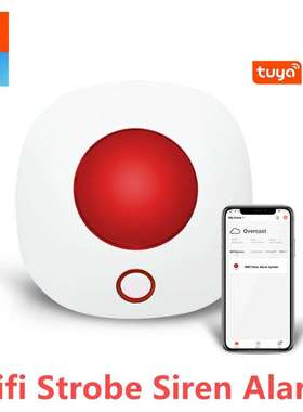 Fire Alarm System with Light Wireless Sound and Light TuYa