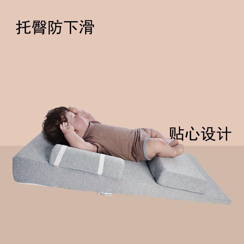 L*婴儿防吐奶斜坡枕头新生儿防反流呛奶垫子宝宝防呛奶枕头斜坡床