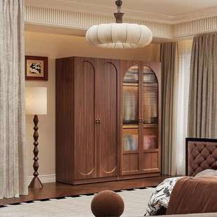 新款 复古钢制无甲醛衣柜家用卧室小户型奶油风儿童衣橱更衣柜 法式