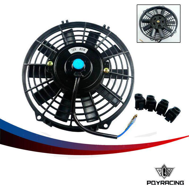 外贸汽车风扇80W改装水箱风扇汽车冷却风扇直扇叶9英寸
