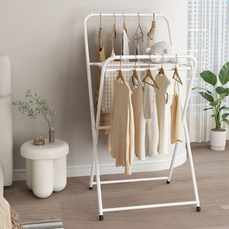 挂衣架落地式宿舍家用简易晾衣架折叠卧室衣帽架室内阳台架挂衣架