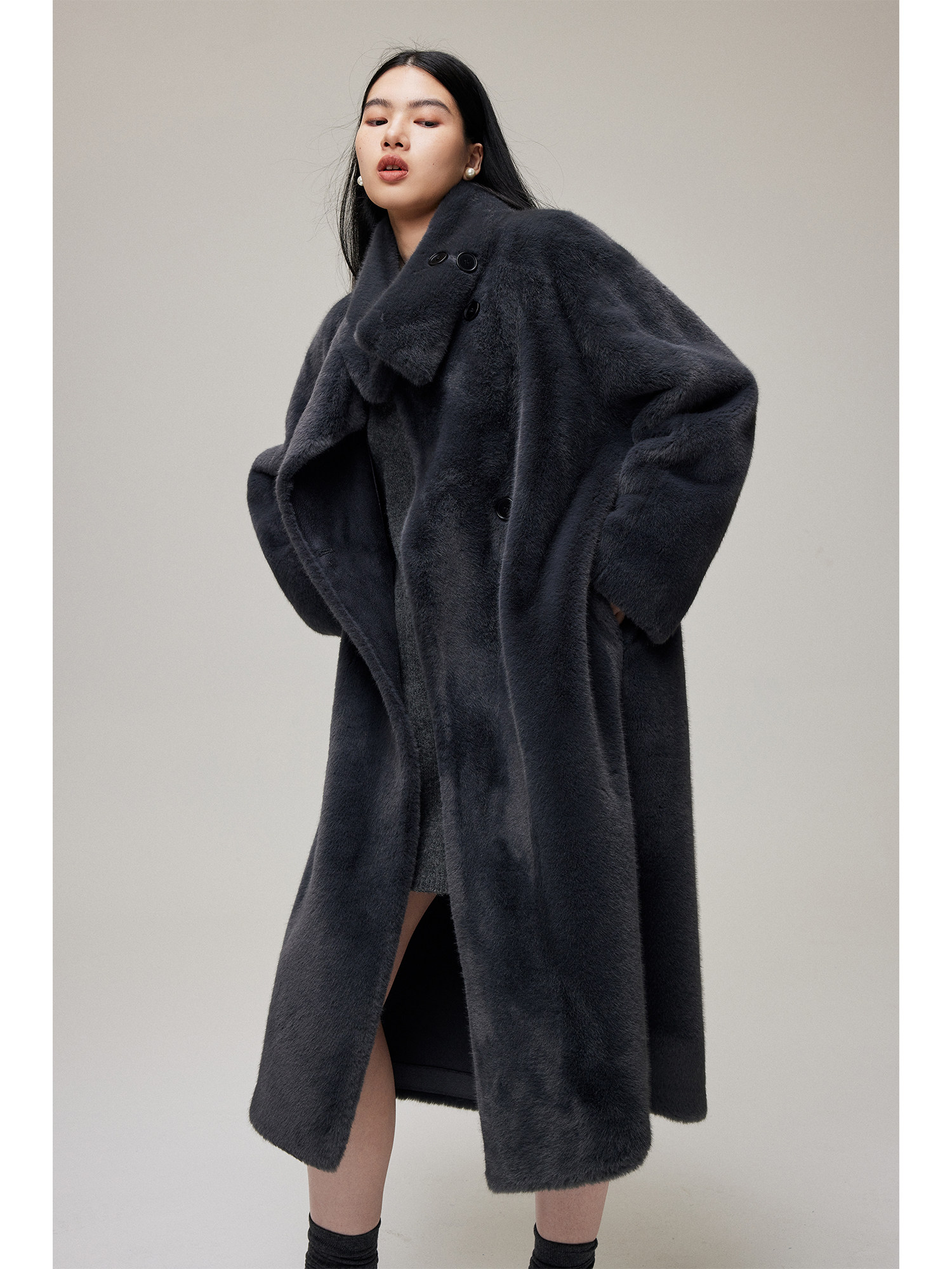 showyee/秋冬时髦保暖藏肉实用长款环保仿水貂皮草大衣毛毛绒外套,女装/女士精品,皮草,淘宝优惠券,粉丝福利购,淘宝优惠卷