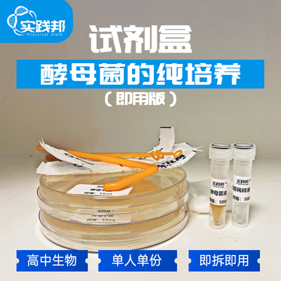 高中生物人教版浙科版酵母菌分离提纯培养试剂盒一人一组实验用品