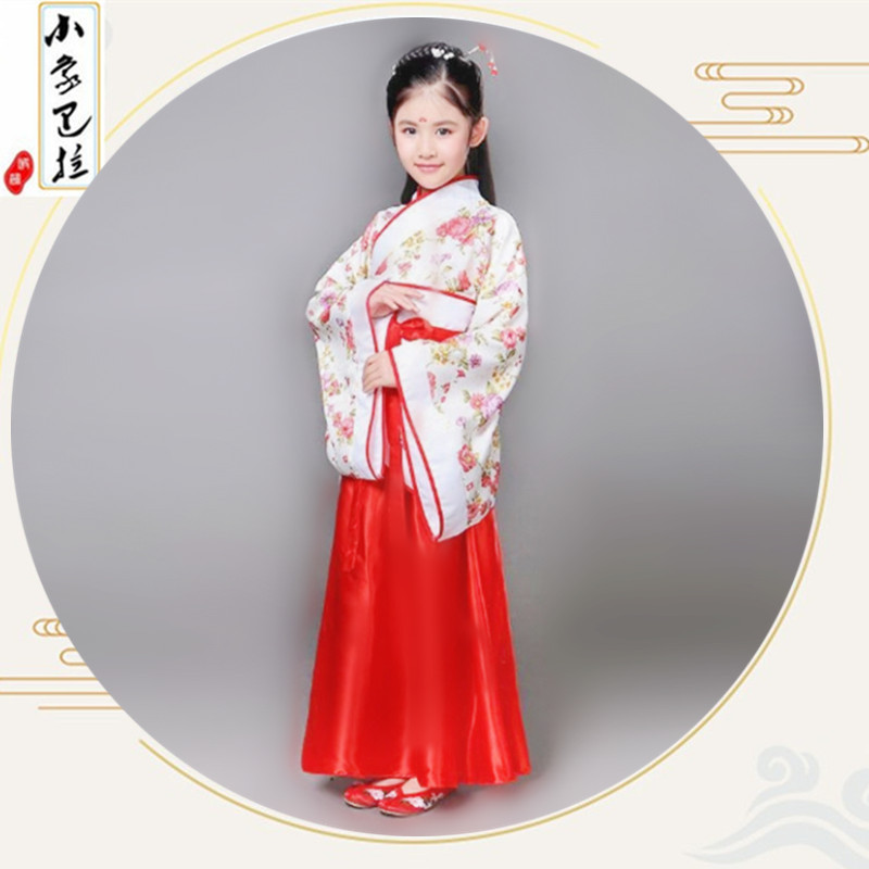 儿童汉服女童朗诵合唱演出服学生