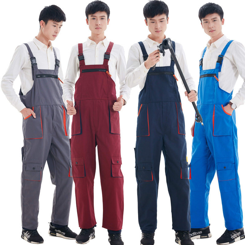 连体工作服背带裤子绣字四季