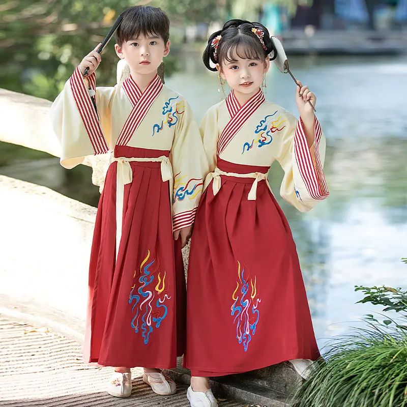 儿童汉服古装演出服国学服夏中