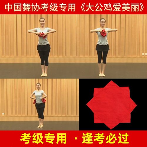 舞蹈手绢花棉绸级大公鸡爱美丽