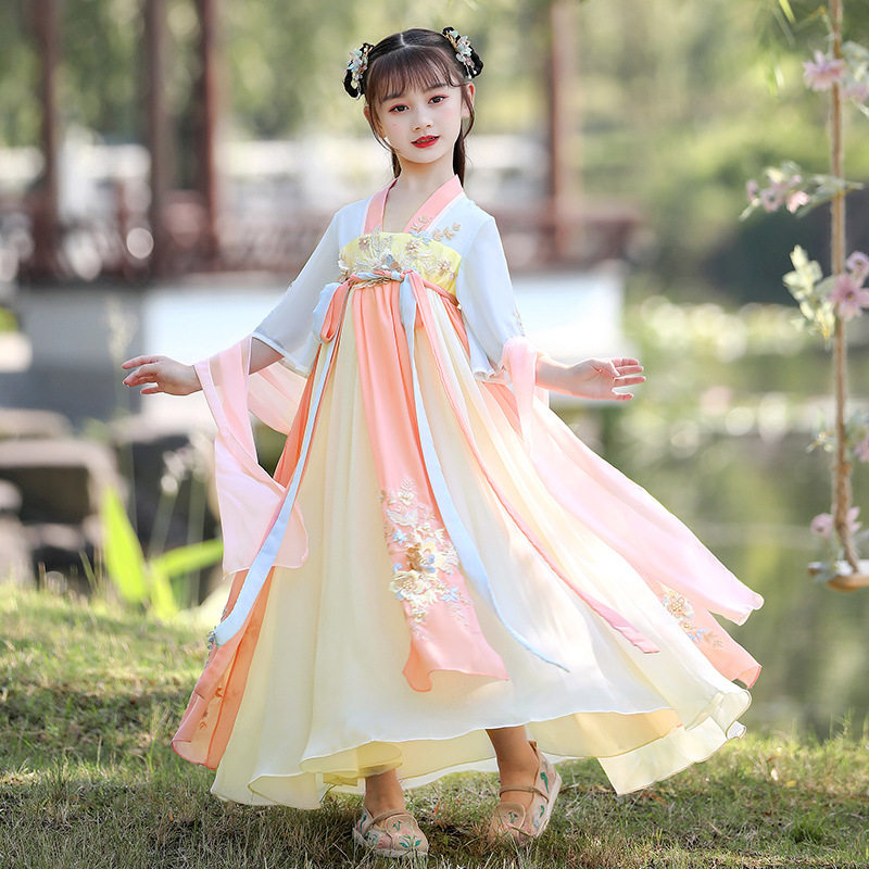 汉服女童新款儿童古装超仙薄款
